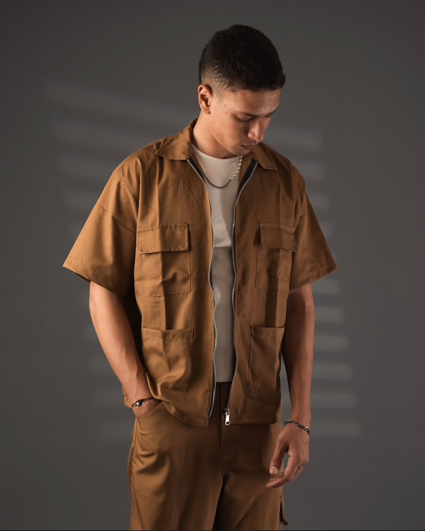Urban Breeze Overshirt - Brown