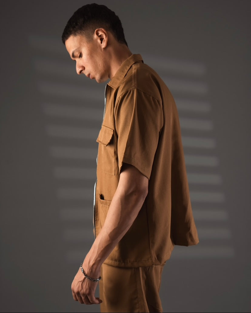 Urban Breeze Overshirt - Brown