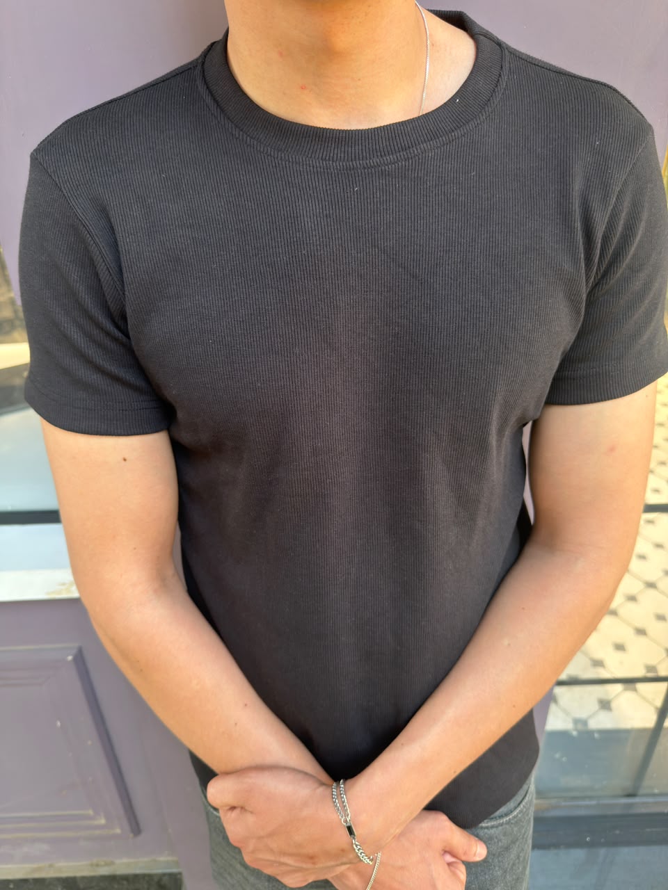Ribbed Tight T-Shirt